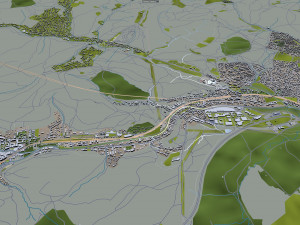 Vienna city Austria 50km 3D 모델