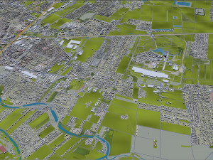 Vienna city Austria 50km 3D 모델