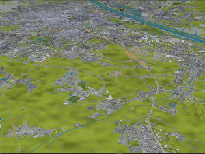 Vienna city Austria 50km 3D 모델