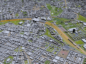 Vienna city Austria 50km 3D 모델