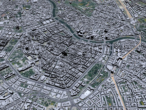 Vienna city Austria 50km 3D 모델