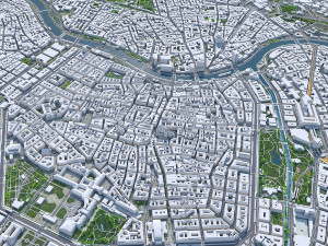 Vienna city Austria 50km 3D 모델