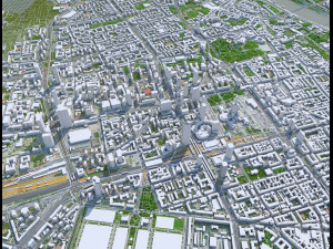 Warsaw city Poland 50km Modelo 3D