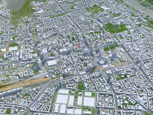 Warsaw city Poland 50km 3D Model