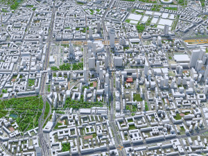 Warsaw city Poland 50km Modelo 3D
