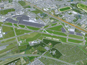 Warsaw city Poland 50km 3D Model