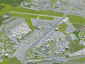Warsaw city Poland 50km Modelo 3D