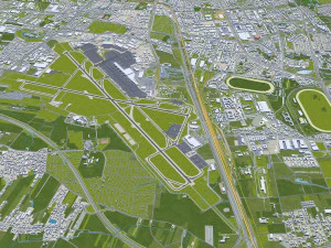 Warsaw city Poland 50km 3D Model