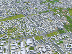 Warsaw city Poland 50km Modelo 3D