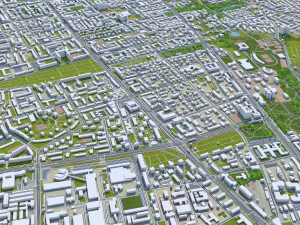 Warsaw city Poland 50km 3D Model