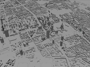 Warsaw city Poland 50km 3D Model
