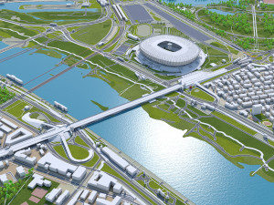 Warsaw city Poland 50km Modelo 3D