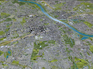 Warsaw city Poland 50km Modelo 3D