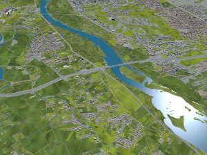 Warsaw city Poland 50km 3D Model