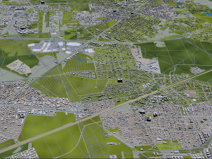 Warsaw city Poland 50km Modelo 3D