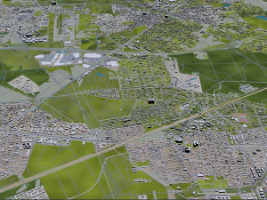 Warsaw city Poland 50km 3D Model