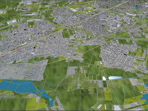 Warsaw city Poland 50km Modelo 3D