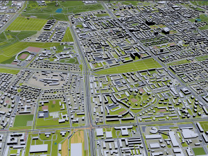 Warsaw city Poland 50km Modelo 3D