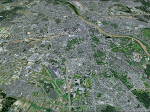 Warsaw city Poland 50km Modelo 3D