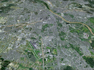 Warsaw city Poland 50km 3D Model