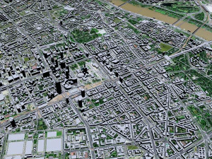 Warsaw city Poland 50km 3D Model