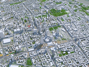 Warsaw city Poland 50km Modelo 3D