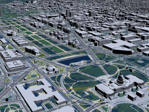 Washington city DC USA 20km Model 3D