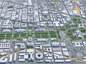 Washington city DC USA 20km Model 3D