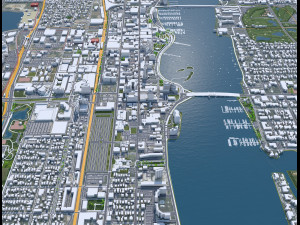 West Palm Beach city Florida USA 40km 3Dモデル