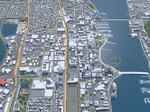 West Palm Beach city Florida USA 40km 3Dモデル
