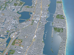 West Palm Beach city Florida USA 40km 3Dモデル