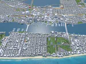West Palm Beach city Florida USA 40km 3Dモデル