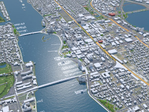 West Palm Beach city Florida USA 40km 3Dモデル