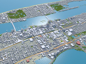 West Palm Beach city Florida USA 40km 3Dモデル