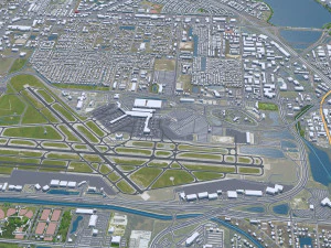 West Palm Beach city Florida USA 40km 3D Model