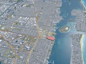 West Palm Beach city Florida USA 40km 3D Model