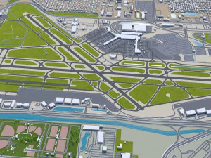 West Palm Beach city Florida USA 40km 3D Model