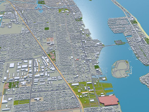 West Palm Beach city Florida USA 40km 3Dモデル