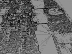 West Palm Beach city Florida USA 40km 3D Model