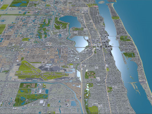 West Palm Beach city Florida USA 40km 3Dモデル
