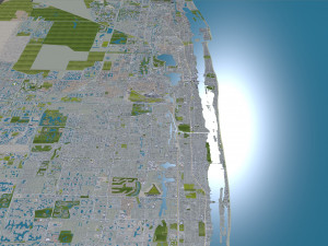 West Palm Beach city Florida USA 40km 3Dモデル