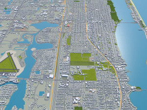 West Palm Beach city Florida USA 40km 3Dモデル