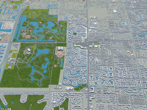 West Palm Beach city Florida USA 40km 3Dモデル