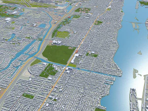 West Palm Beach city Florida USA 40km 3D Model
