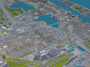 West Palm Beach city Florida USA 40km 3Dモデル