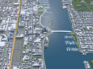 West Palm Beach city Florida USA 40km 3Dモデル