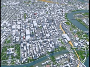 Winnipeg city Manitoba Canada 60km Modello 3D
