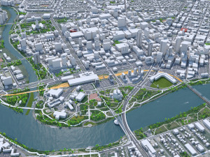 Winnipeg city Manitoba Canada 60km Modello 3D
