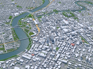 Winnipeg city Manitoba Canada 60km Modello 3D