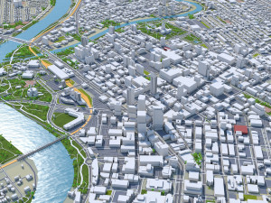 Winnipeg city Manitoba Canada 60km Modello 3D